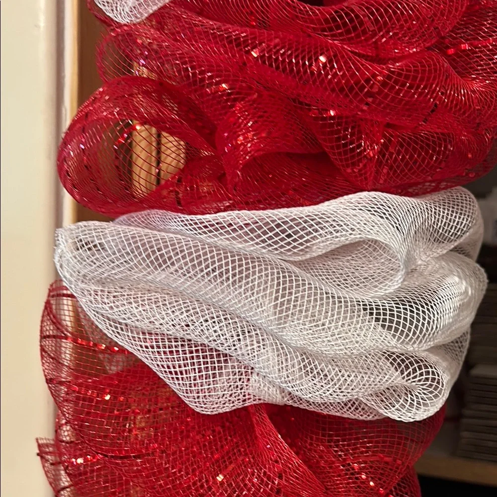 Festive Candy Cane Holiday Wreath